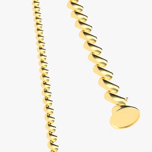 San Marco Jewelry Chain Gold 3D model
