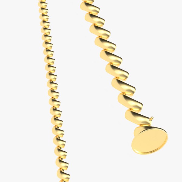 San Marco Jewelry Chain Gold 3D model