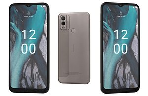 Nokia C22 White Low Poly 3D model