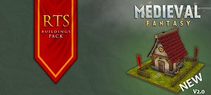 medieval fantasy rts buildings 3d x