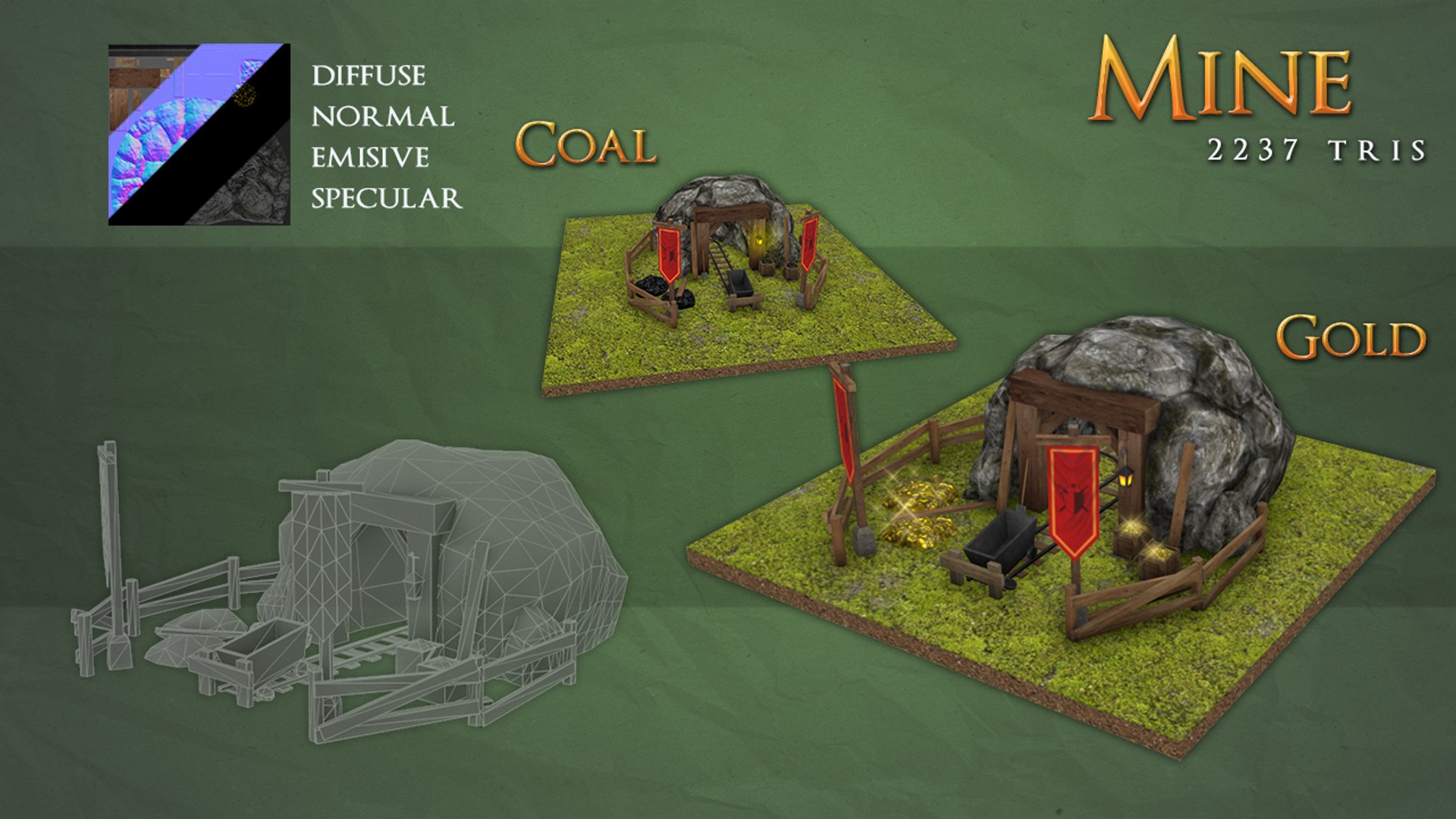 medieval fantasy rts buildings 3d x
