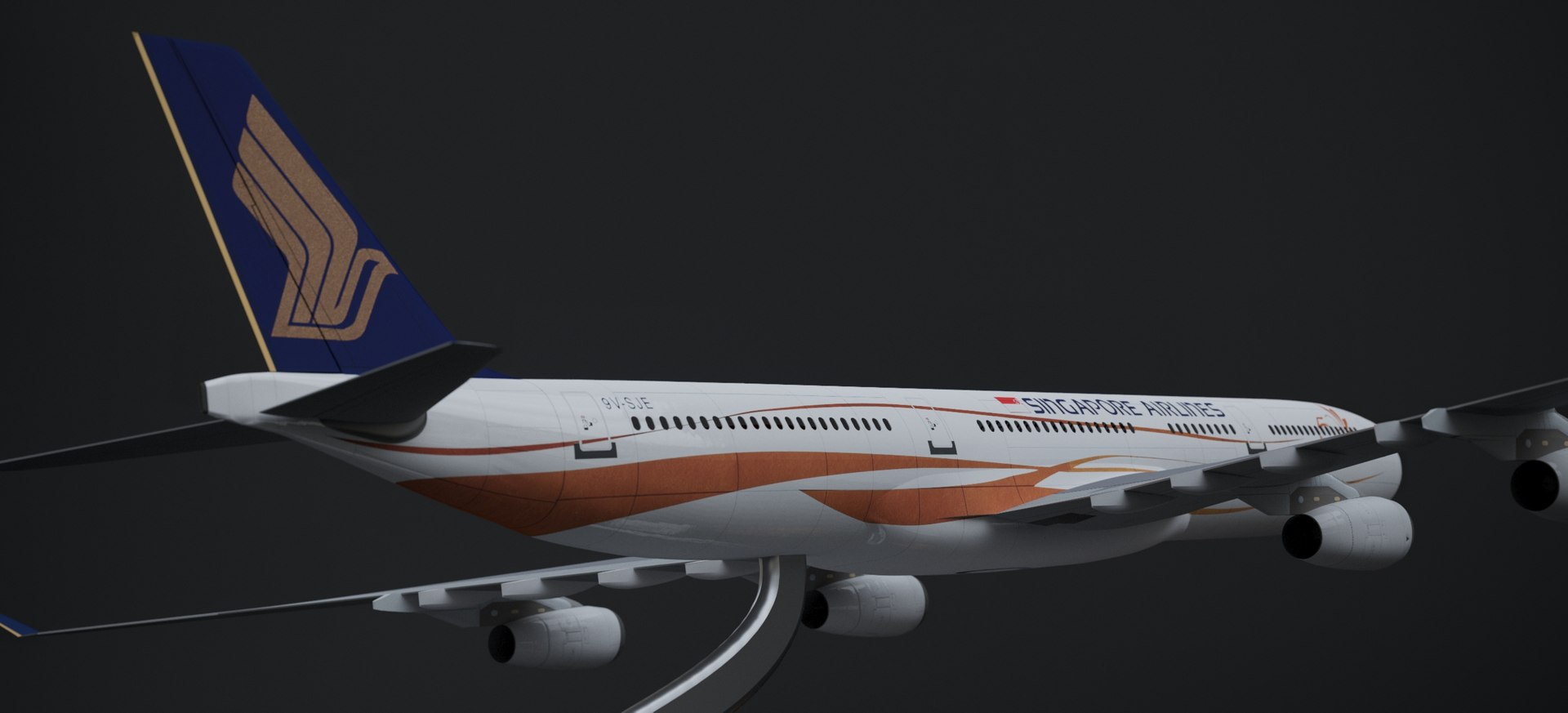 AIRBUS A340-300 MODEL SQ 50TH ANNIVERSARY 2024 3D - TurboSquid 2348121