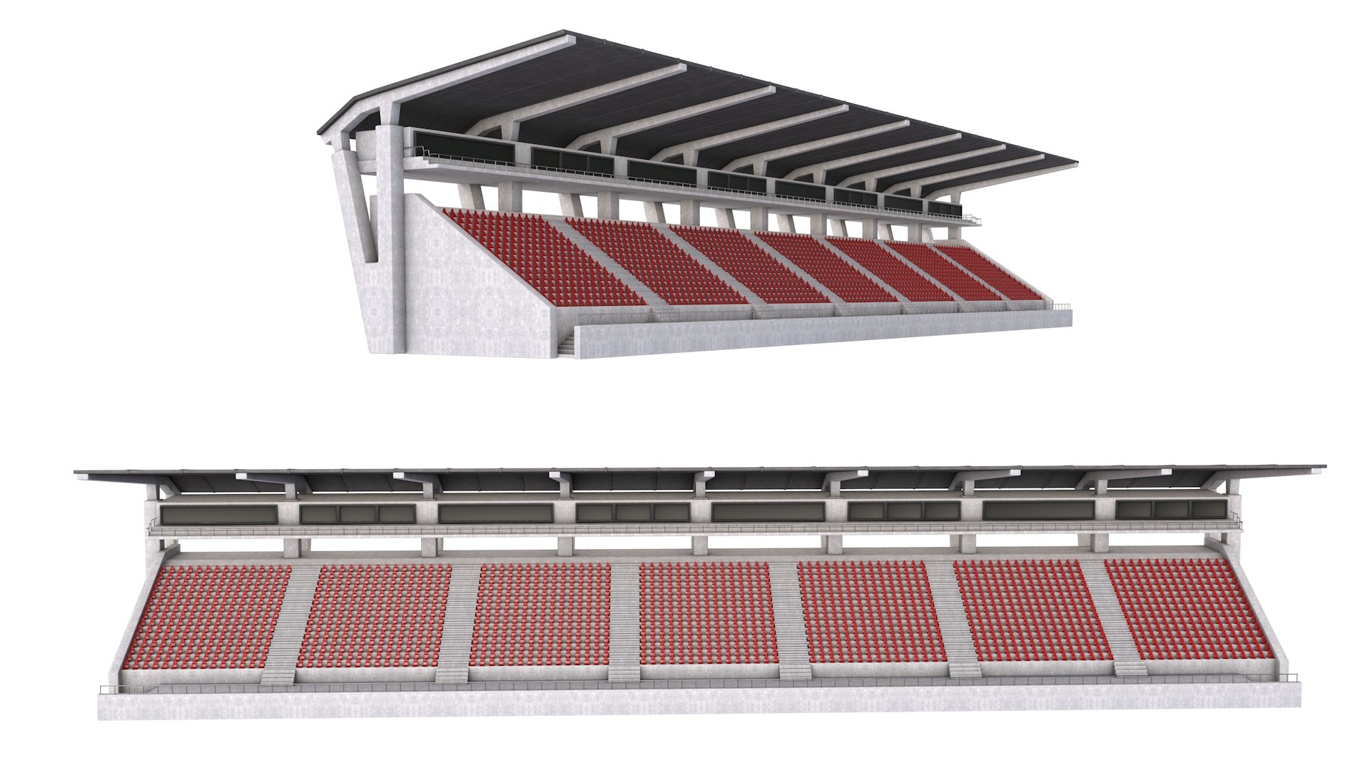 Stadium Seating Tribunes Collection Model - TurboSquid 2270272
