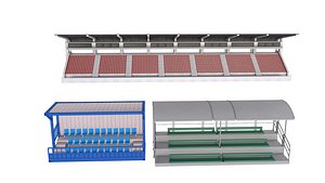 Stadium Seating Tribunes Collection model