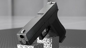 3D glock 18 pistol
