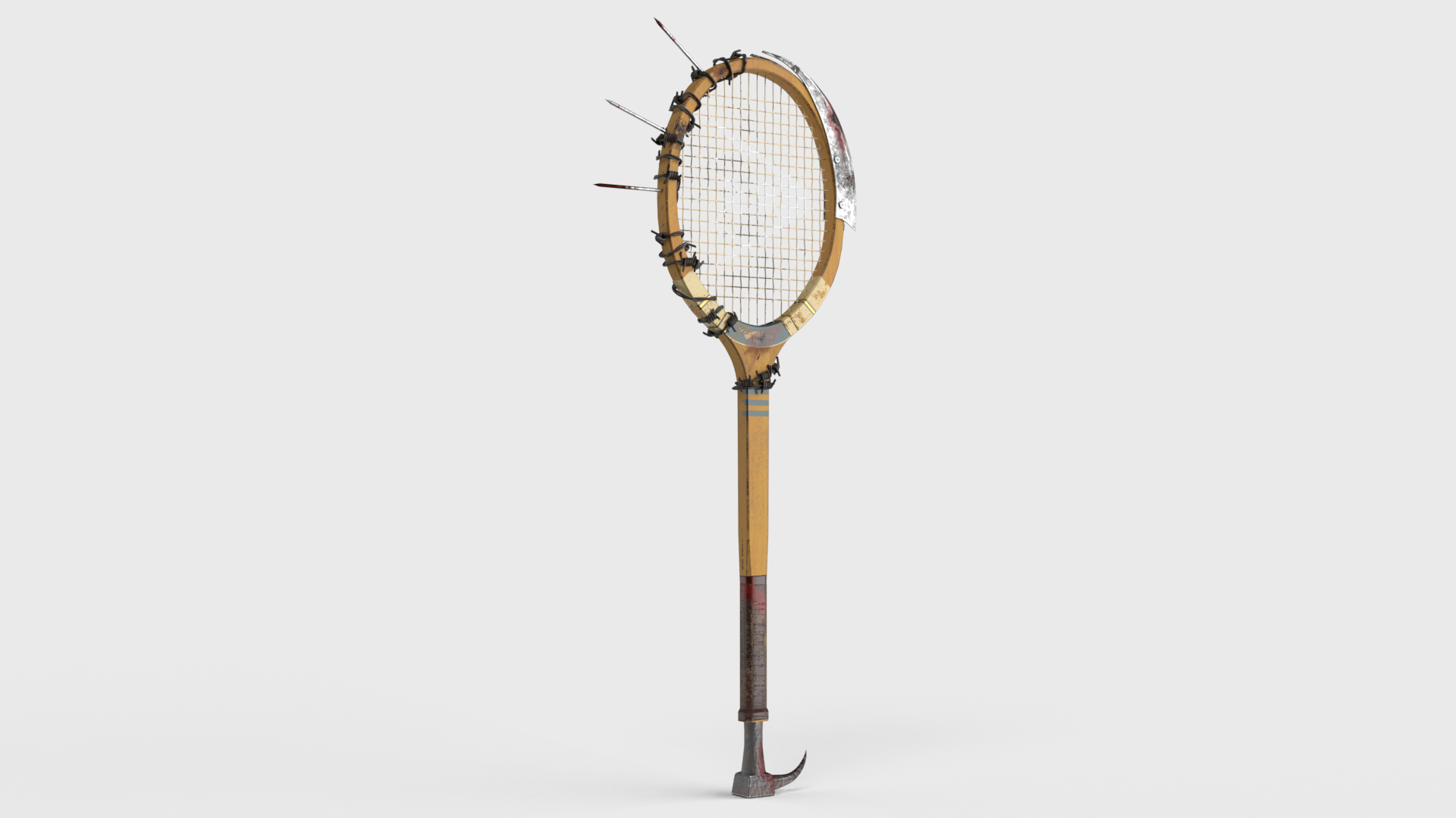 Tennis Racket Melee Zombie Weapon 3D model https://p.turbosquid.com/ts-thumb/5d/KHfCLh/45/zombierackettscamera/png/1762873910/1920x1080/turn_fit_q99/af8d6ea4b01416d6d99ce3b7e724155ddd0603a7/zombierackettscamera-1.jpg