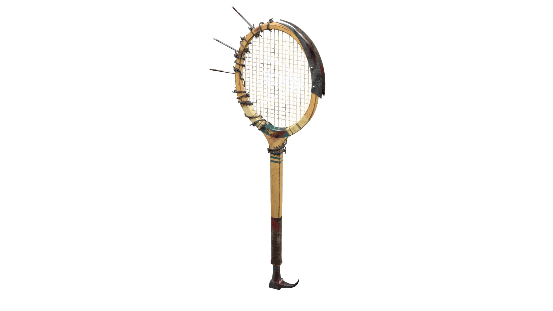 Tennis Racket Melee Zombie Weapon 3D model https://p.turbosquid.com/ts-thumb/5d/KHfCLh/Bo/zombieracket_000/png/1762873505/1920x1080/fit_q87/1224001a19df7df8e94dc7640313d7e28e4007af/zombieracket_000.jpg