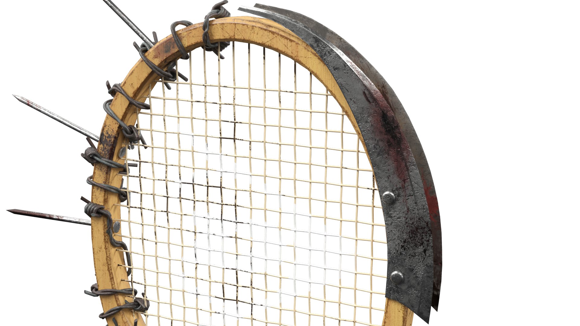 Tennis Racket Melee Zombie Weapon 3D model https://p.turbosquid.com/ts-thumb/5d/KHfCLh/IF/zombieracket_008/png/1762873534/1920x1080/fit_q87/8511dbd8e4e3c7c714847dbf7091e179db852e77/zombieracket_008.jpg