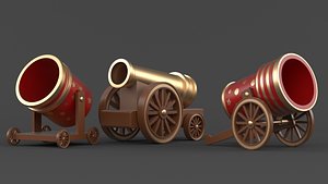 3D Circus Cannon Collection model