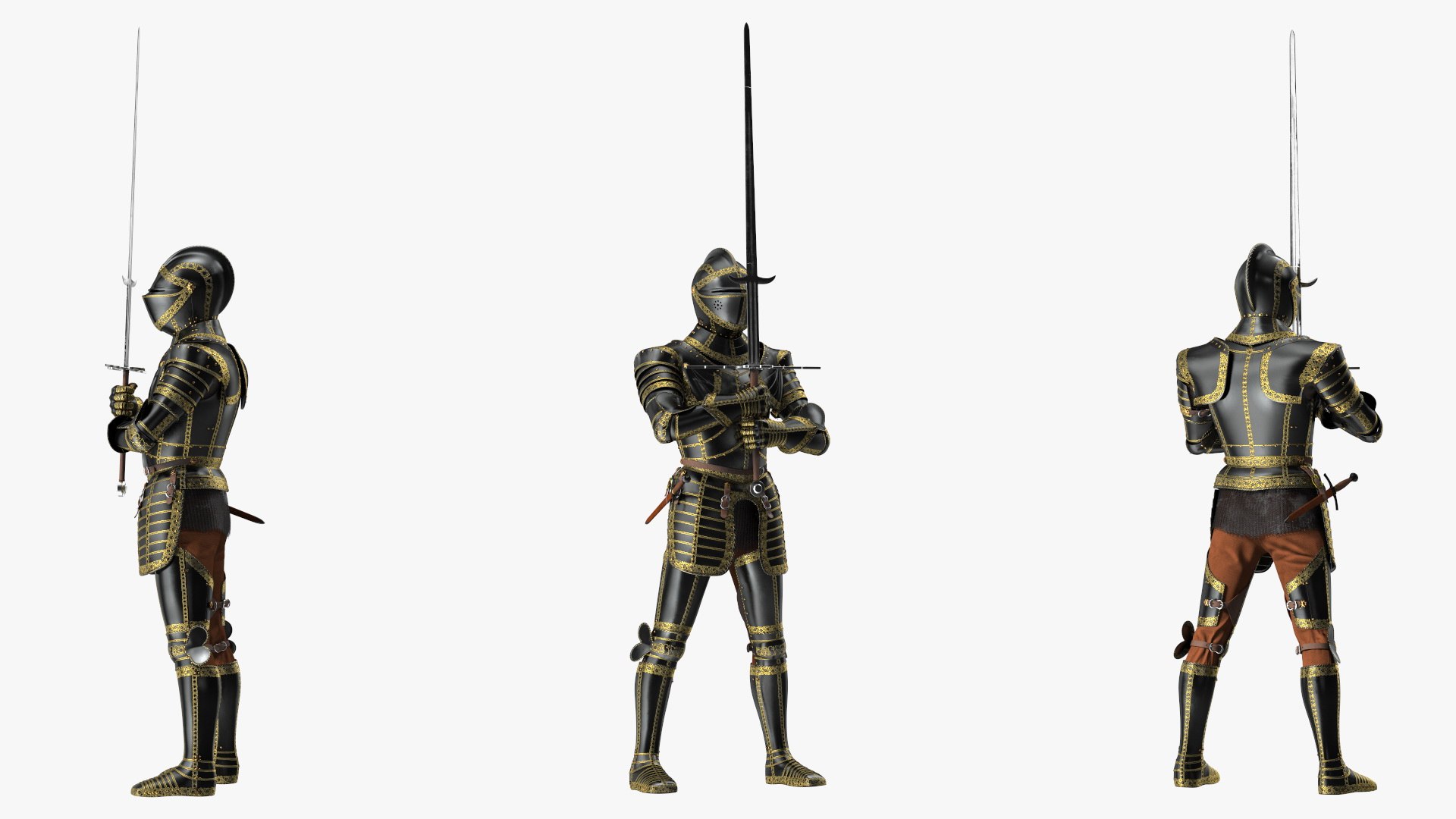 Medieval Knight Black Gold Full Armor Rigged for Maya 3D https://p.turbosquid.com/ts-thumb/5d/N7svoe/x4/medievalknightblackgoldfullarmorrigged3dsmodel016/jpg/1639562569/1920x1080/fit_q87/2040d1365291873387d4449efc2d52f205a159a1/medievalknightblackgoldfullarmorrigged3dsmodel016.jpg
