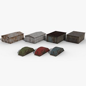 Garages Set 3D model