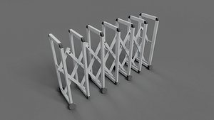 3D Accordion Barrier Low-poly model