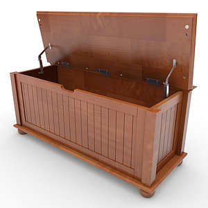 storage bench cushion 3d model