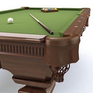 pool table 8ft classic 3d model
