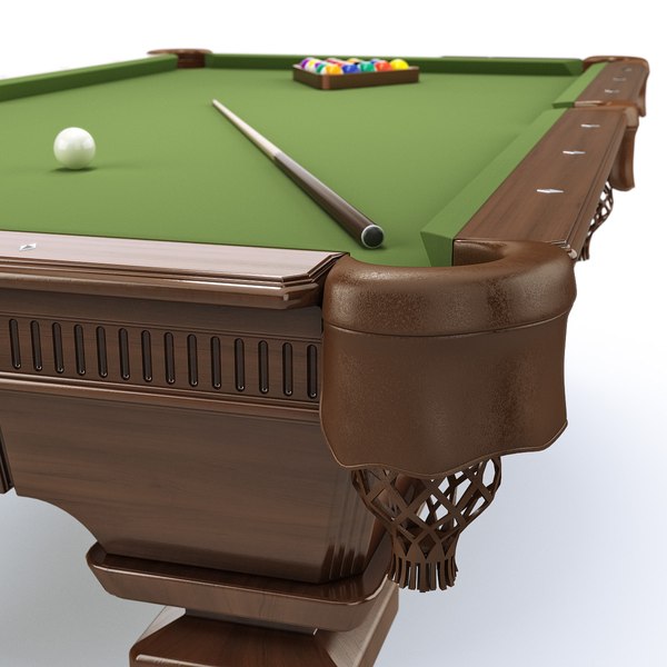 commercial pool table 8ft 3d model