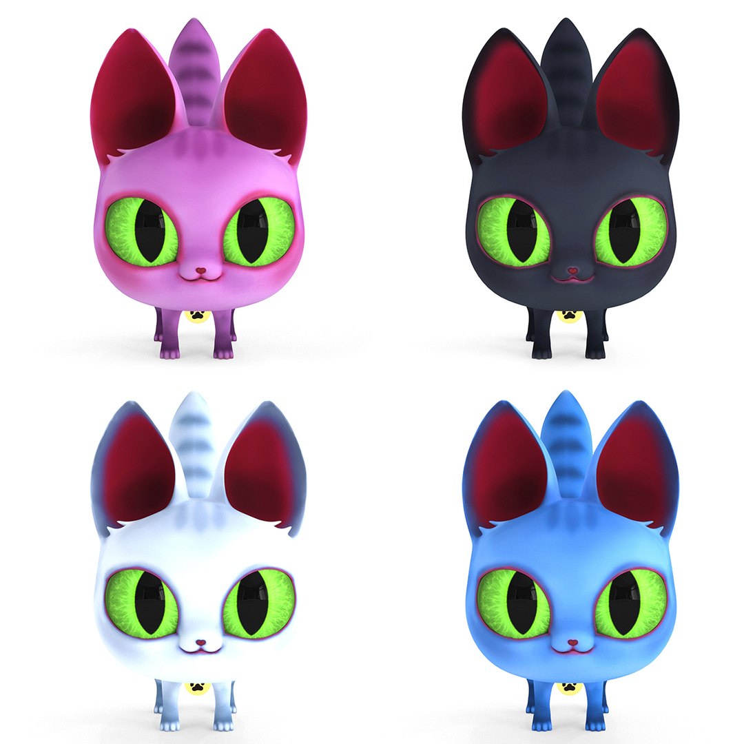 3D Cartoon Cat - TurboSquid 1759817