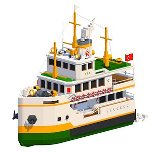 Cartoon BOAT 01 ISTANBUL 3D