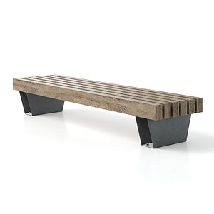 Wooden Bench 3D model
