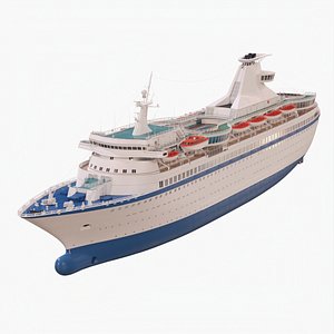 Vintage Cruiseship - High Detail 3D model