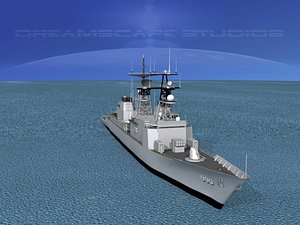 3d model destroyers class spruance