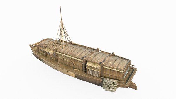 Ancient Asian fishing boat model - TurboSquid 2040182
