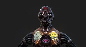 3D cyborg pbr - model