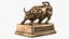 3D Wall Street Bull on Pedestal