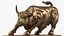 3D Wall Street Bull on Pedestal