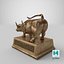 3D Wall Street Bull on Pedestal