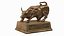 3D Wall Street Bull on Pedestal