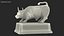 3D Wall Street Bull on Pedestal