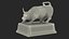 3D Wall Street Bull on Pedestal