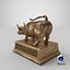 3D Wall Street Bull on Pedestal