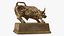 3D Wall Street Bull on Pedestal