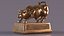 3D Wall Street Bull on Pedestal