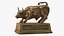 3D Wall Street Bull on Pedestal