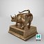3D Wall Street Bull on Pedestal