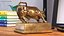3D Wall Street Bull on Pedestal