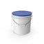 Cubo de plástico de pintura azul