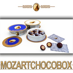 3d model mozart chocolate balls boxes