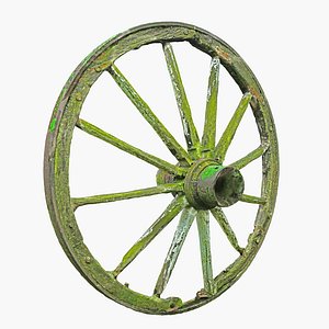 3D model old wheel hd 8k