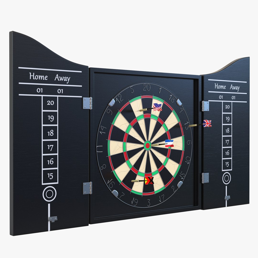 Dart Board 3 Set 3D model preview