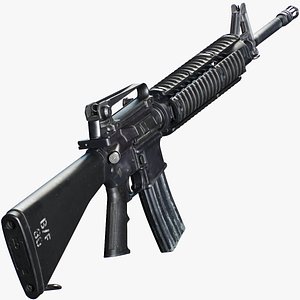 M16A4 Assault Rifle - PBR Game Ready Low Poly v1