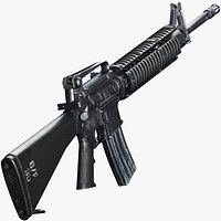 M16A4 Assault Rifle - PBR Game Ready Low Poly v1
