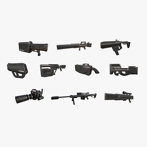 10 Anti-Drone Gun Metal Rust - SciFi Jamming Weaponry
