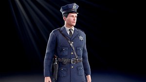3D model Policeman