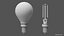 led filament bulb lights 3d model