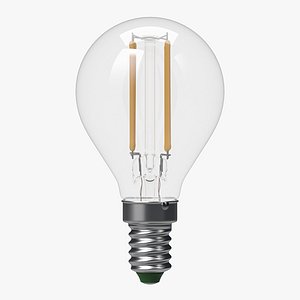 led filament bulb lights 3d model