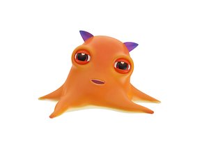 Dumbo octopus animated low poly toon 3d model