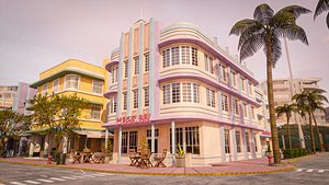 MIAMI VICE CITY ART DECO BUILDING 5 3D model